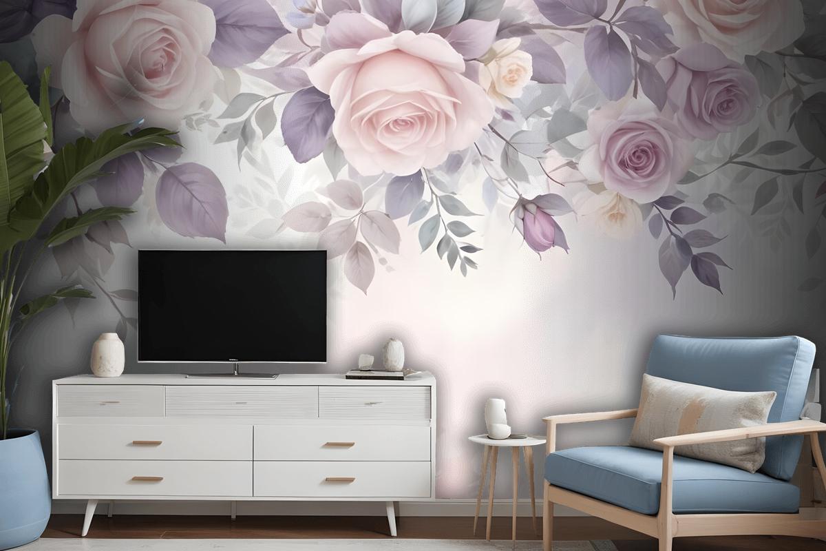 Vintage Vine Floral Wallpaper Mural