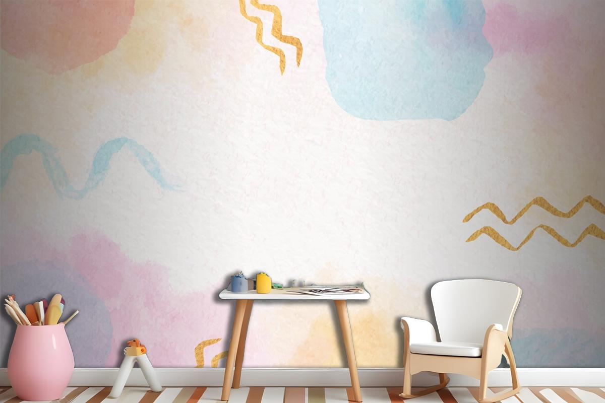 Watercolor Abstract Background Boys Wallpaper Mural