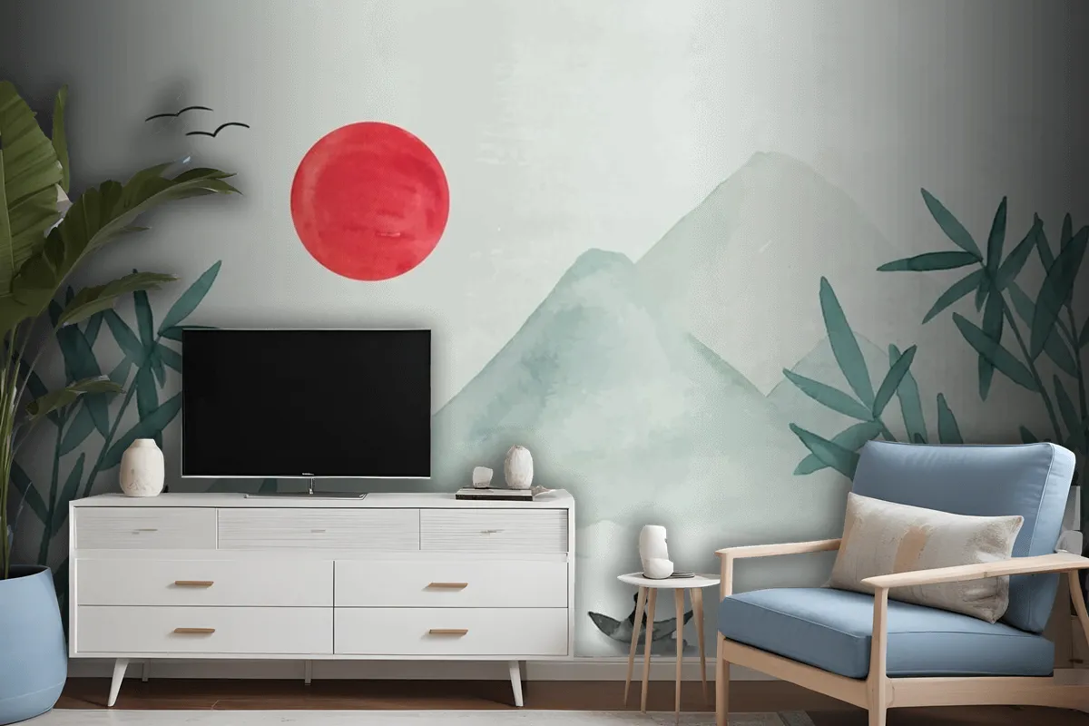 Watercolor Chinese Style Wallpaper Mural