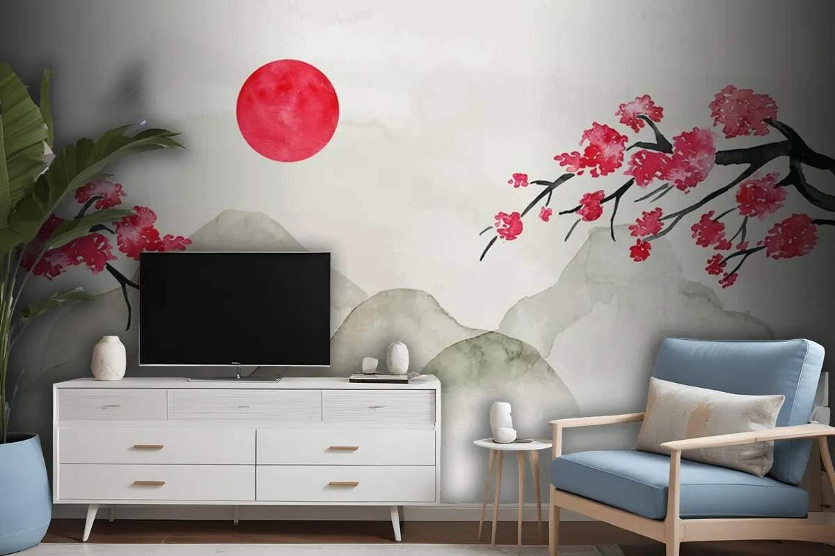 Watercolor Chinese Style Background Wallpaper Mural