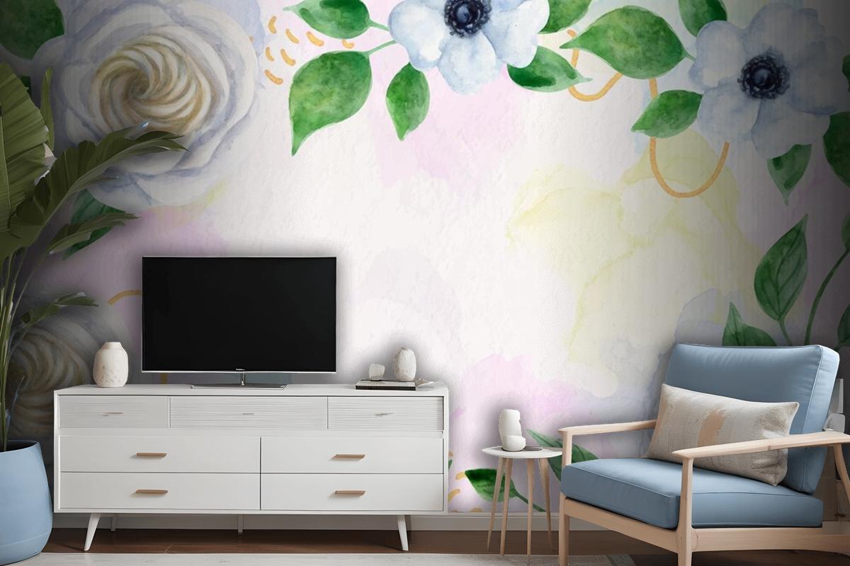 Watercolor Natural Background Wallpaper Mural