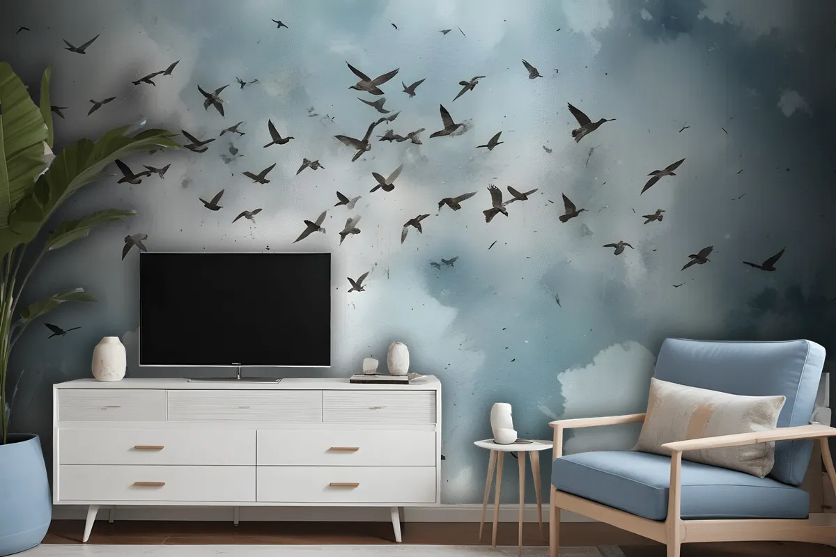 Watercolor Splash Art Wallpaper Mural