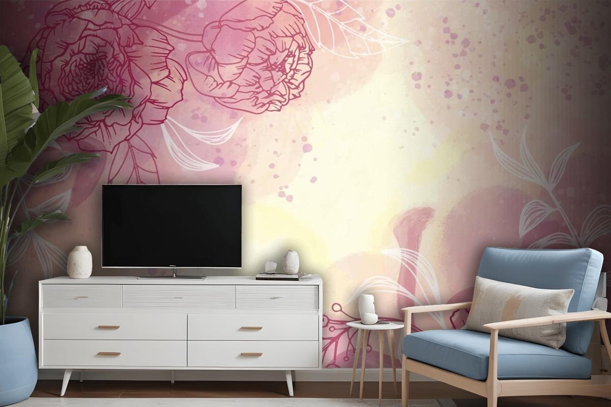 Watercolor Spring Background Wallpaper Mural