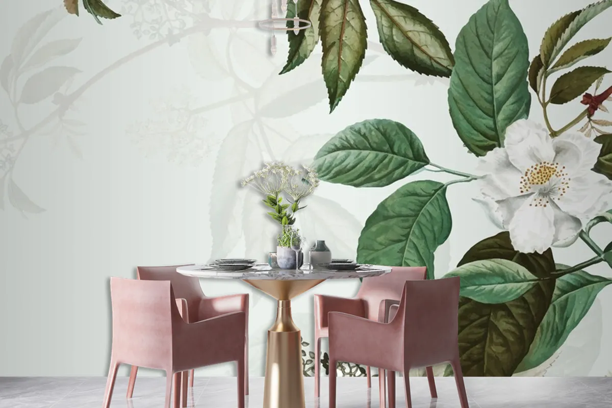 Wild Rose Frame Wallpaper Mural