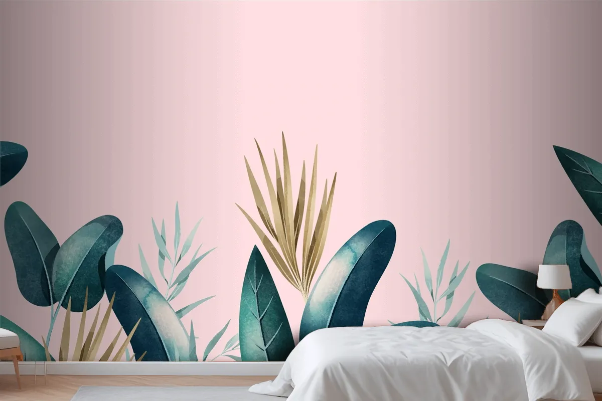 Tropical Leaf Bedroom Wallpaper Mural