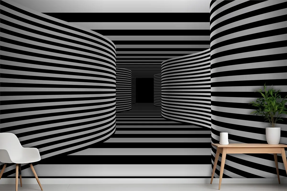 Realistic Optical Illusion Background Wallpaper Mural