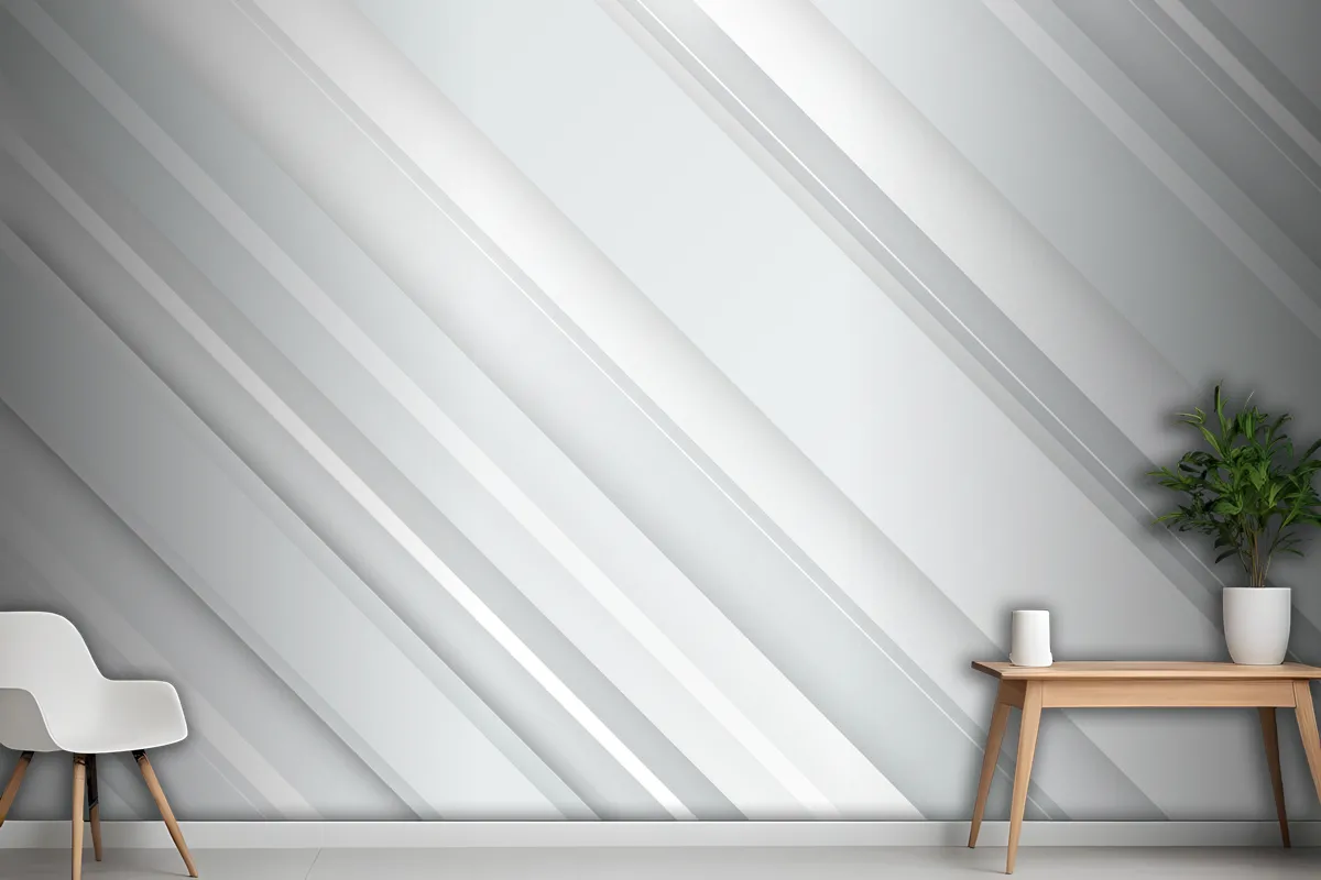 White Abstract Background Wallpaper Mural