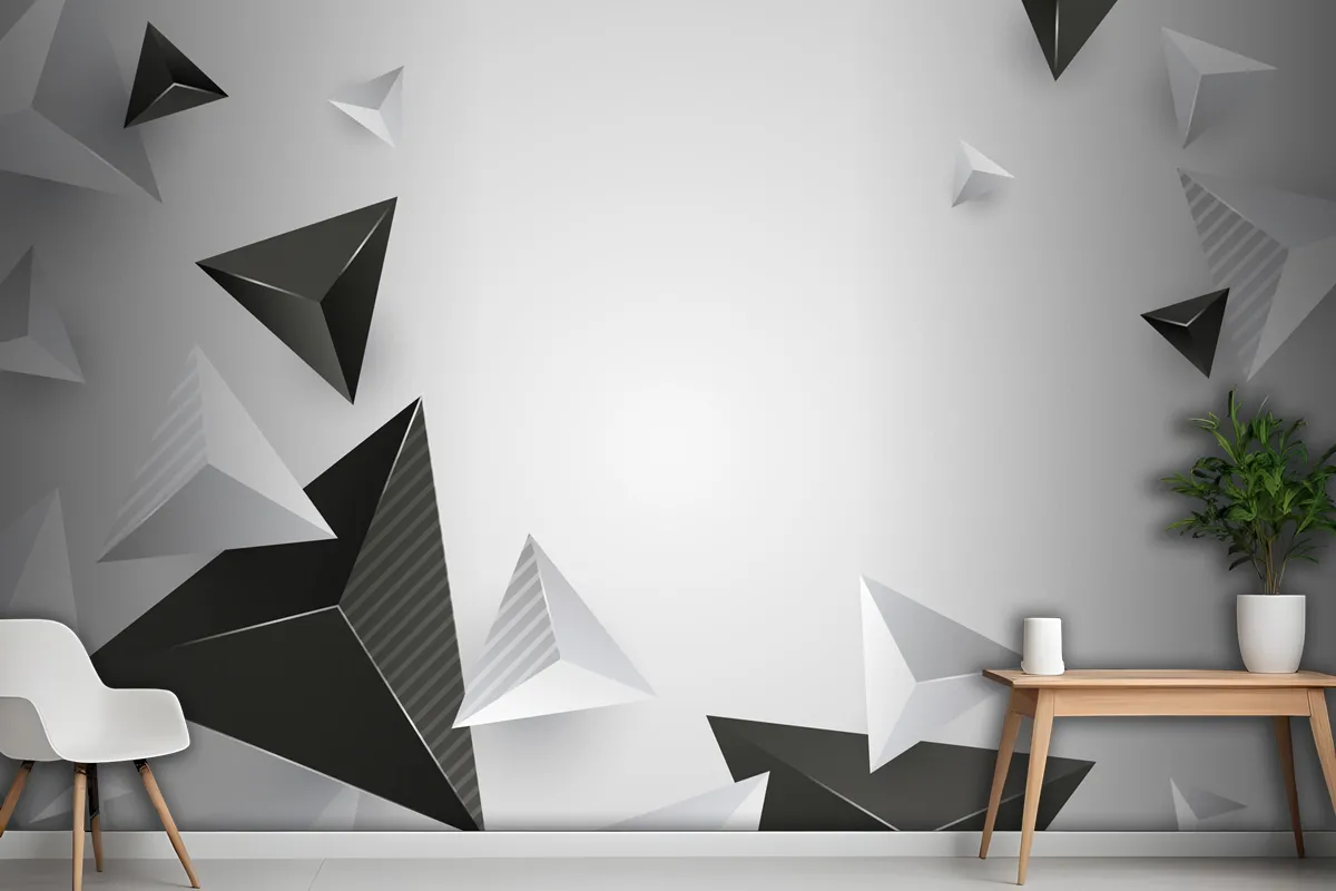 Realistic Polygonal Background Office Wallpaper Mural