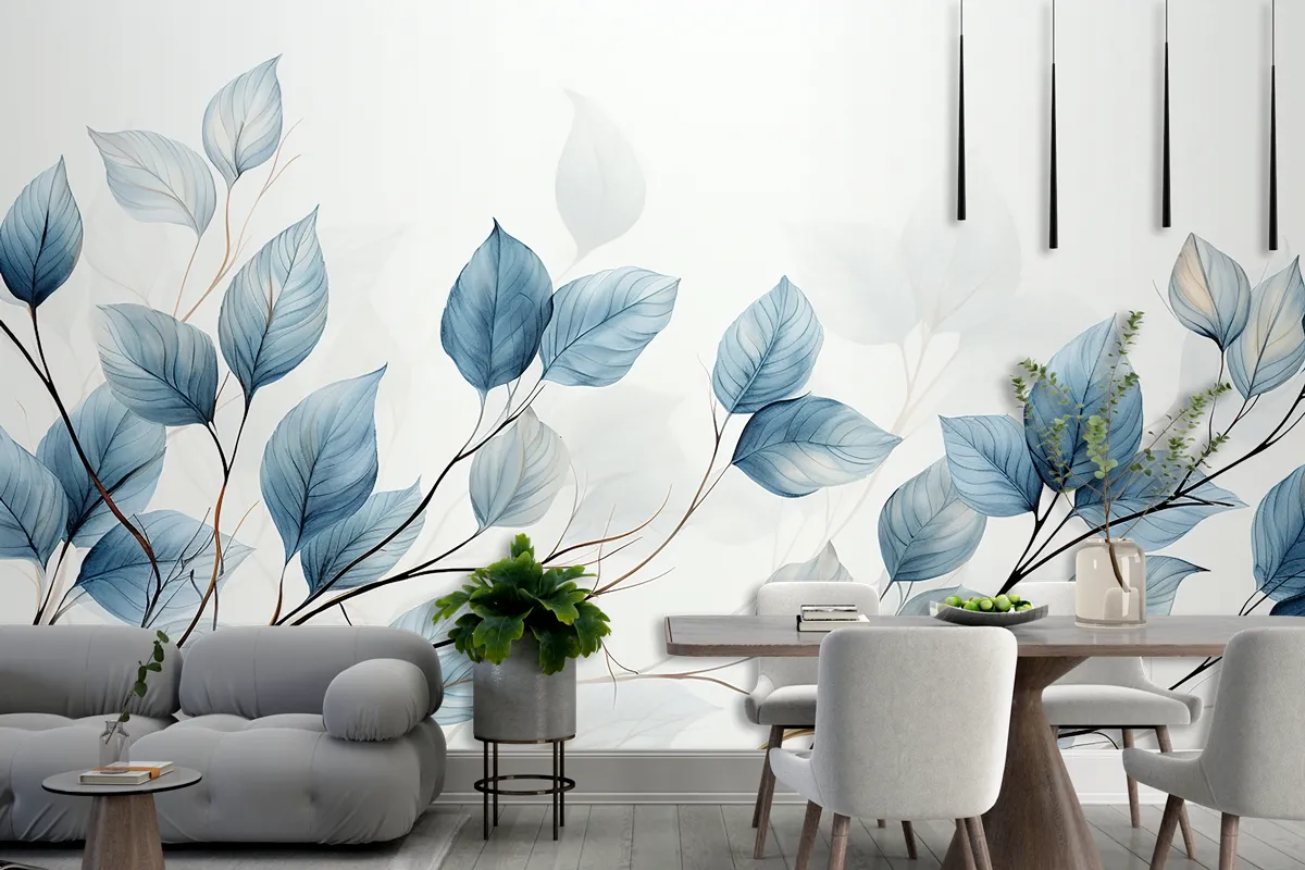 Abstract Art Plants Flowers The Golden Grain Wallpaper Mural