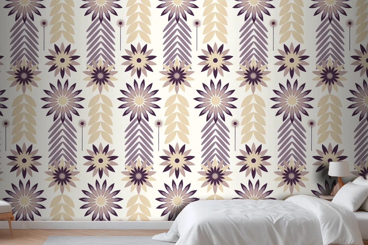 Flat Scandinavian Design Pattern Wallpaper Mural