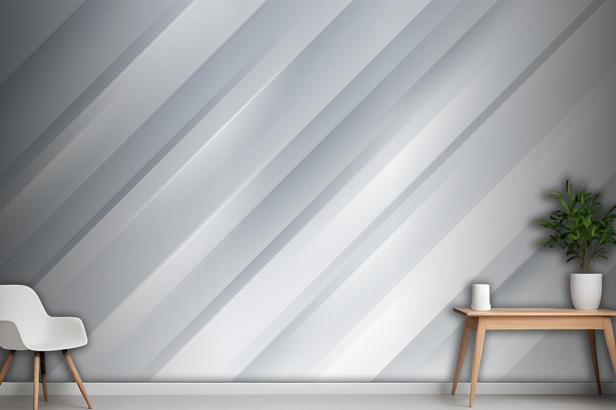 Elegant White Background With Shiny And Shadow Lines Wallpaper Mural