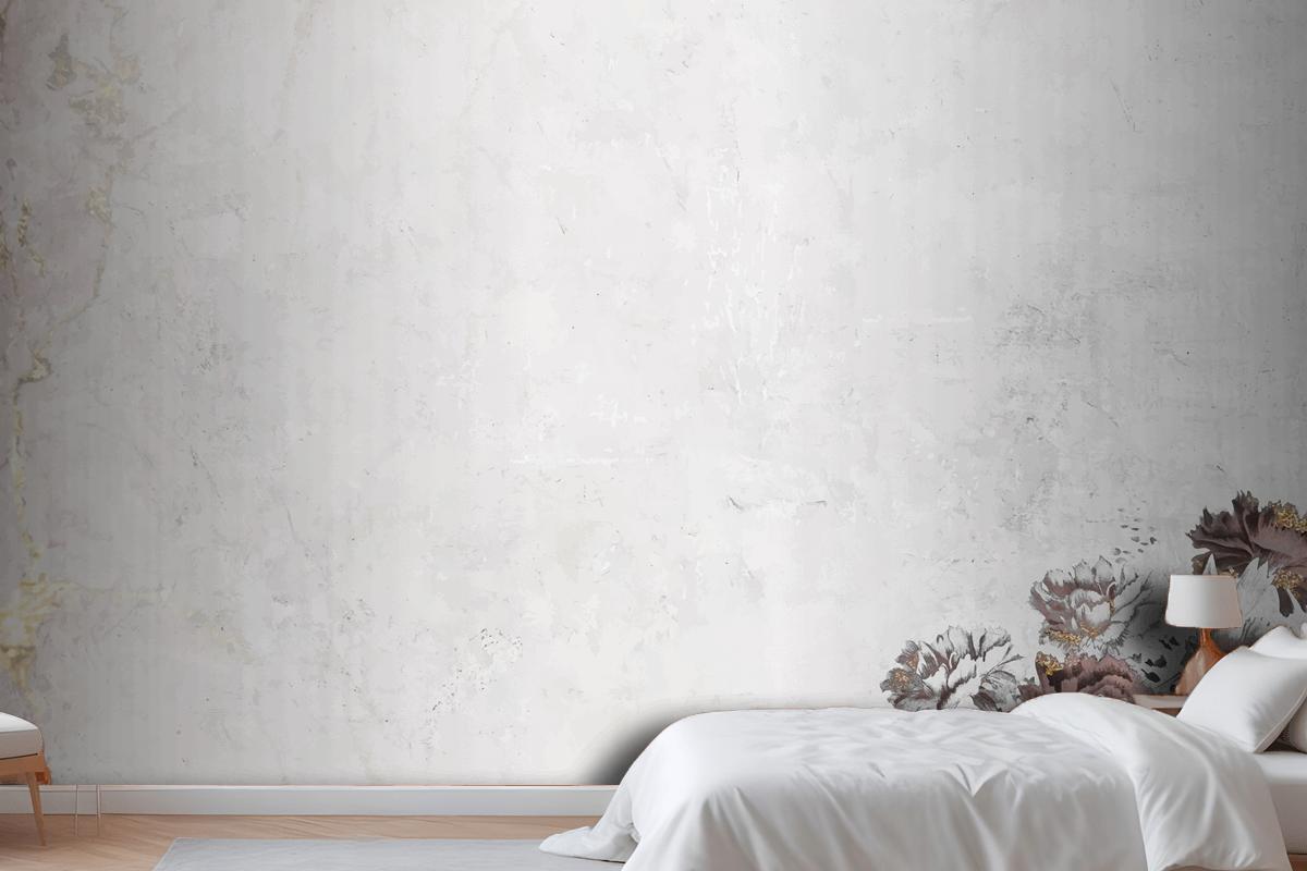 Blank Floral Shimmering Wallpaper Mural