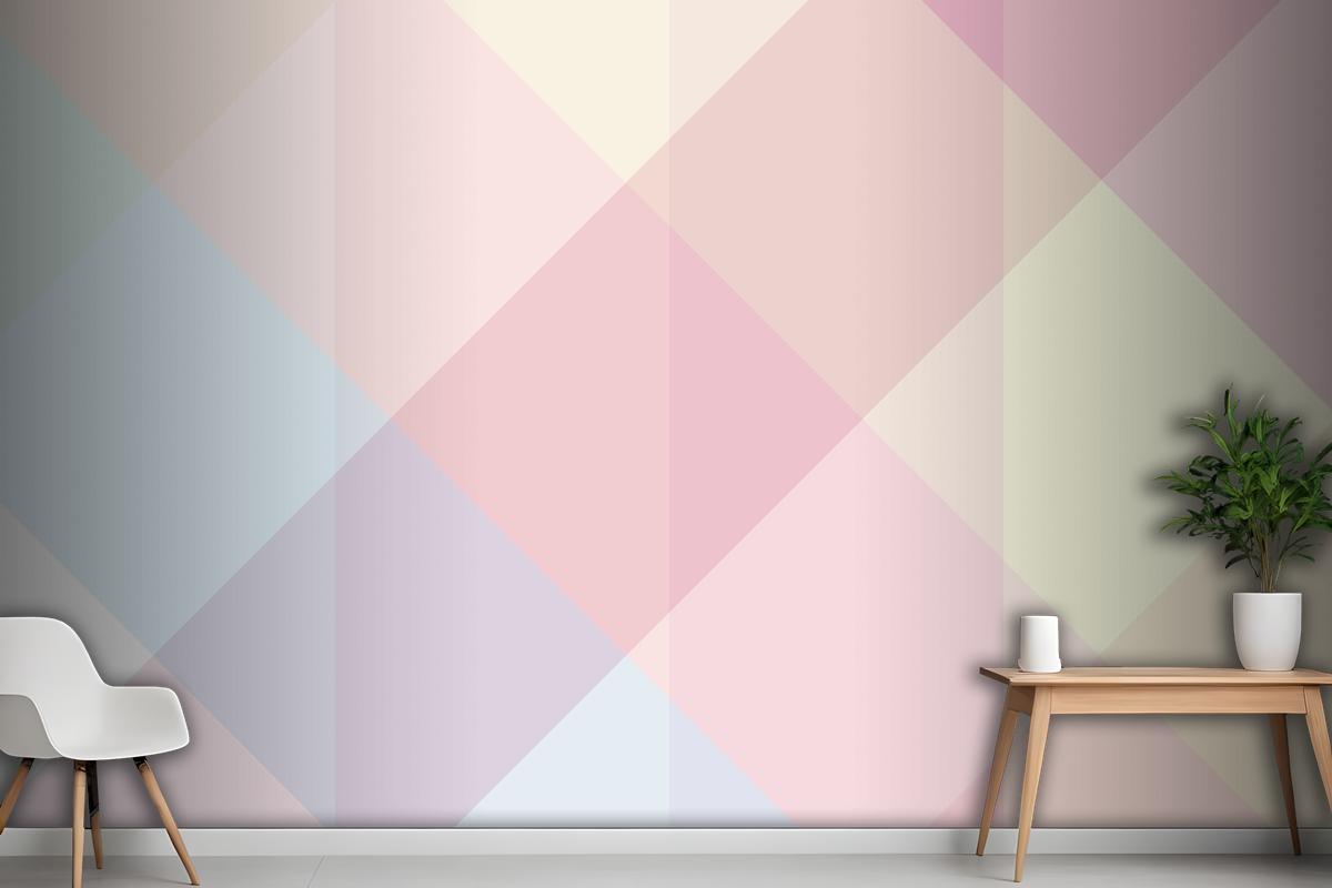 Line With Various Shapes And Colours Different Colored Backdrops Wallpaper Mural