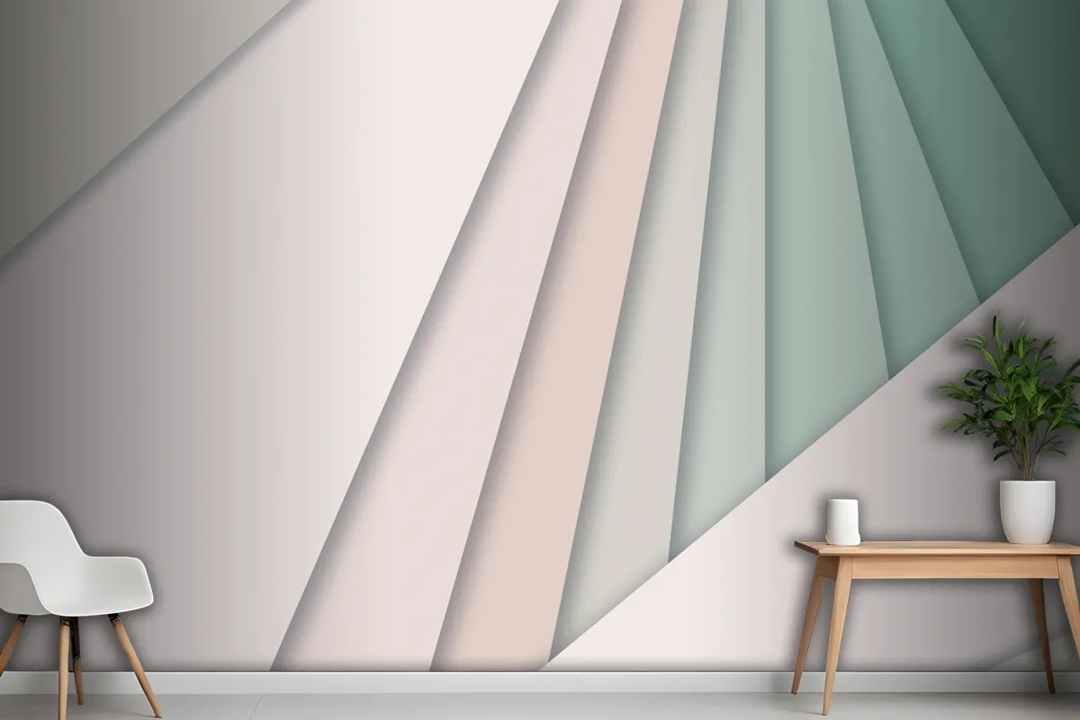 Paper Style Abstract Wallpaper Mural