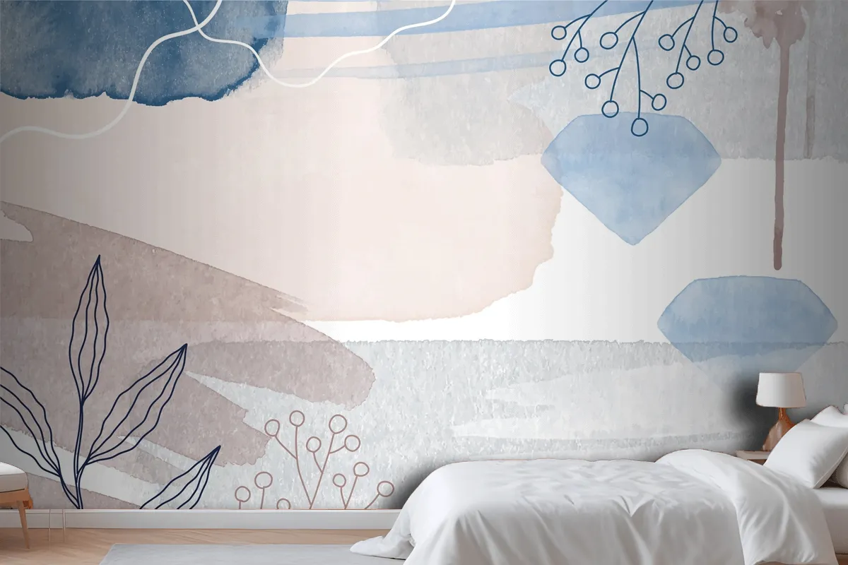 Abstract Watercolor Background Wallpaper Mural