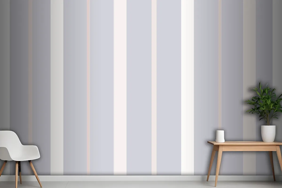 Aesthetic Background Line Pattern In Purple Pastel Wallpaper Mural