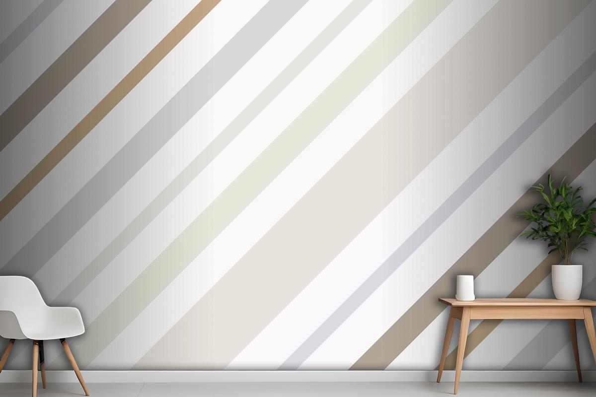 Cream Background Striped Pattern In Beige Aesthetic Design Wallpaper Mural