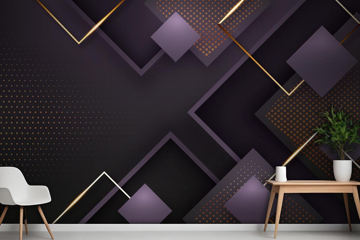 Realistic Elegant Geometric Shapes Background Wallpaper Mural