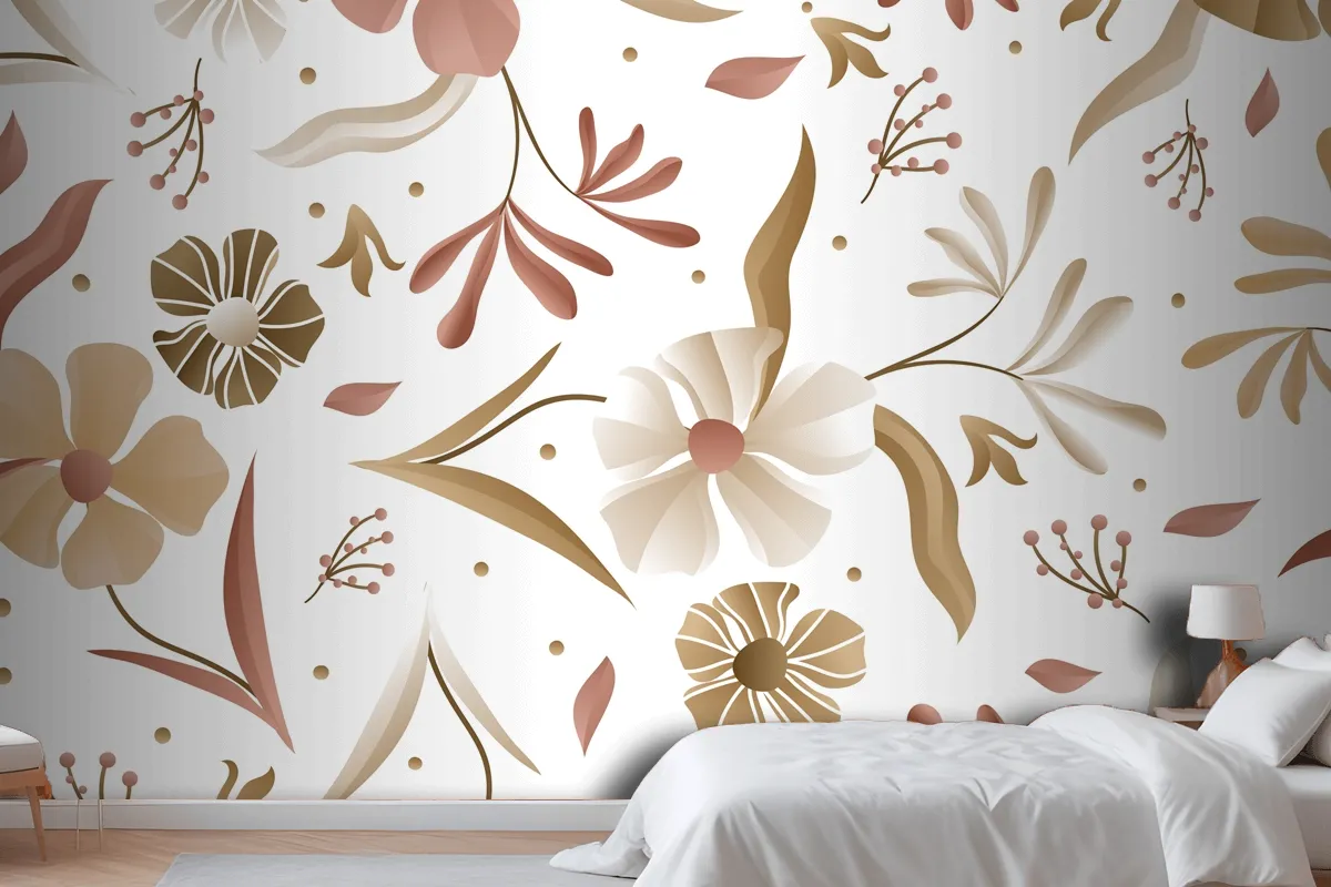 Gradient Monochromatic Pattern Wallpaper Mural