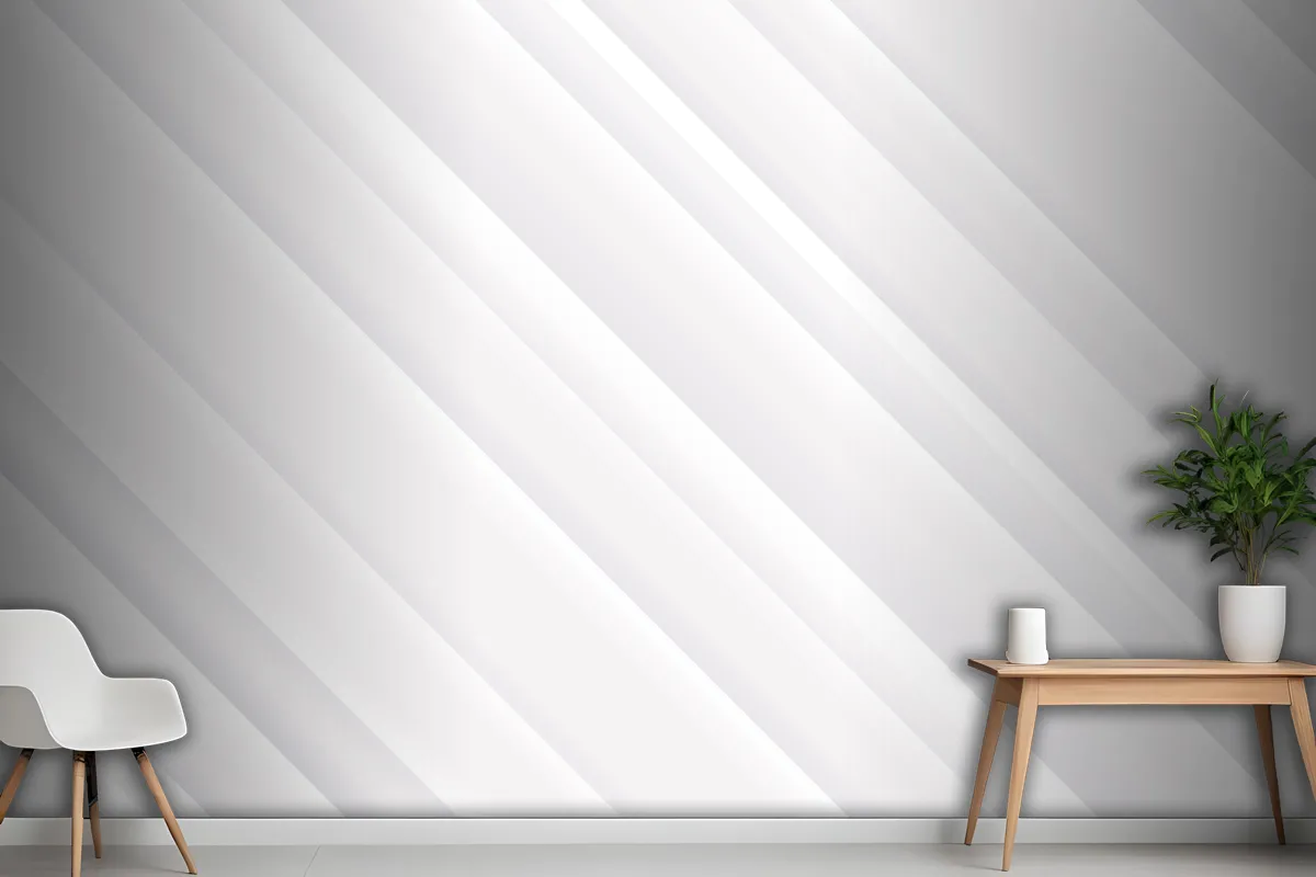 Oblique Lines White Elegant Background Wallpaper Mural