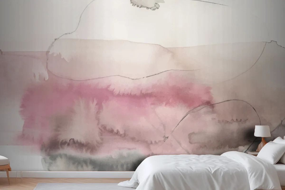 Soft Watercolor Splash Stain Background Wallpaper Mural