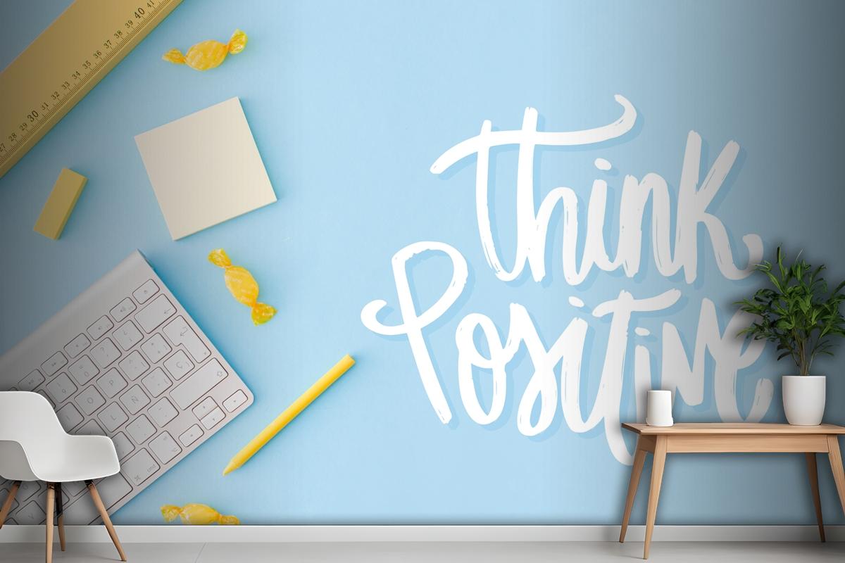 Lettering Style With Photo Wallpaper Mural