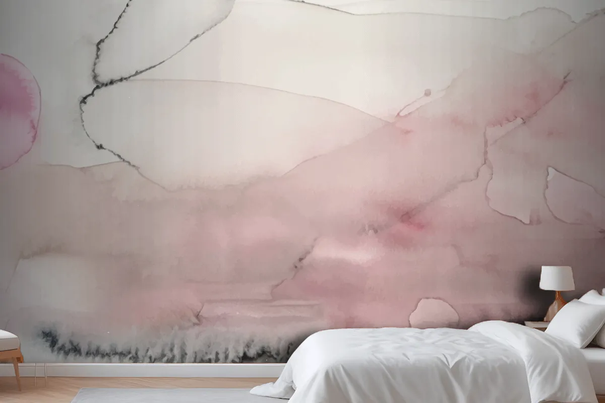 Soft Watercolor Splash Stain Background Wallpaper Mural