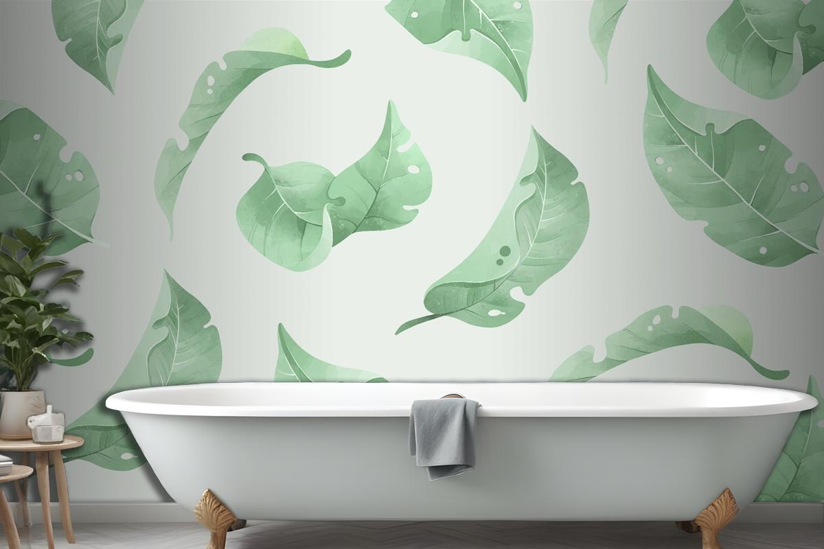 Tropical Background With Vegetation Wallpaper Mural