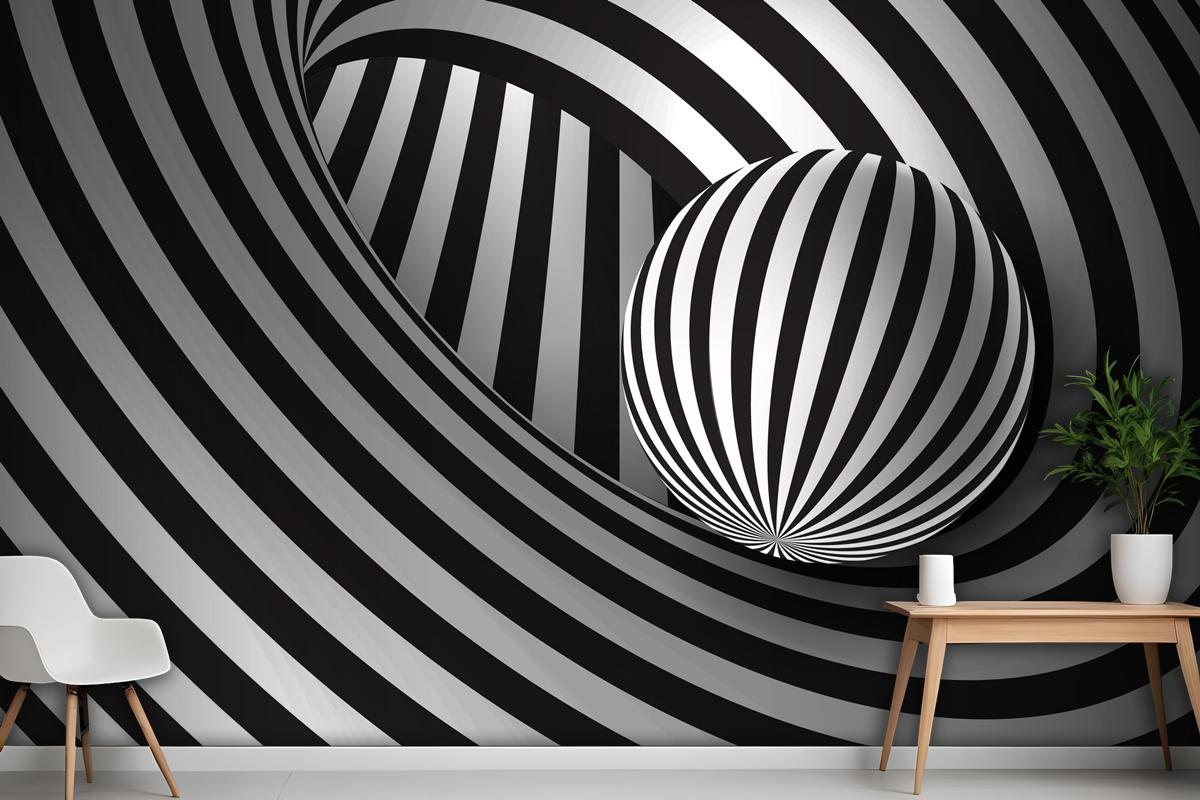 Psychedelic Optical Illusion Background Wallpaper Mural