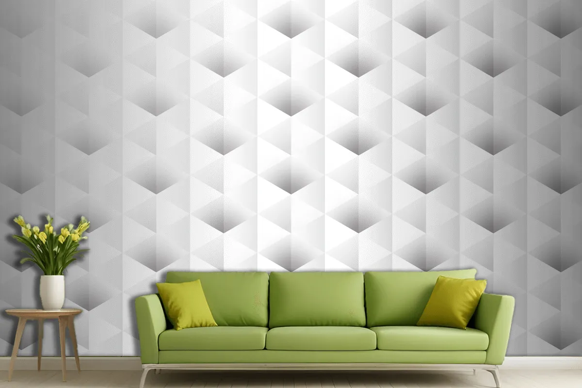 Abstract 3D Paper Style Living Room Wallpaper Mural