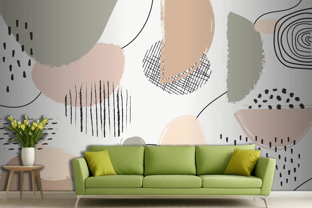 Abstract Pastel Background Concept Living Room Wallpaper Mural