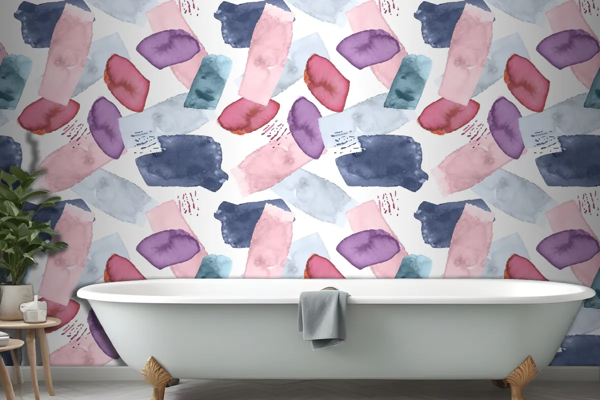 Abstract Watercolor Pattern Wallpaper Mural