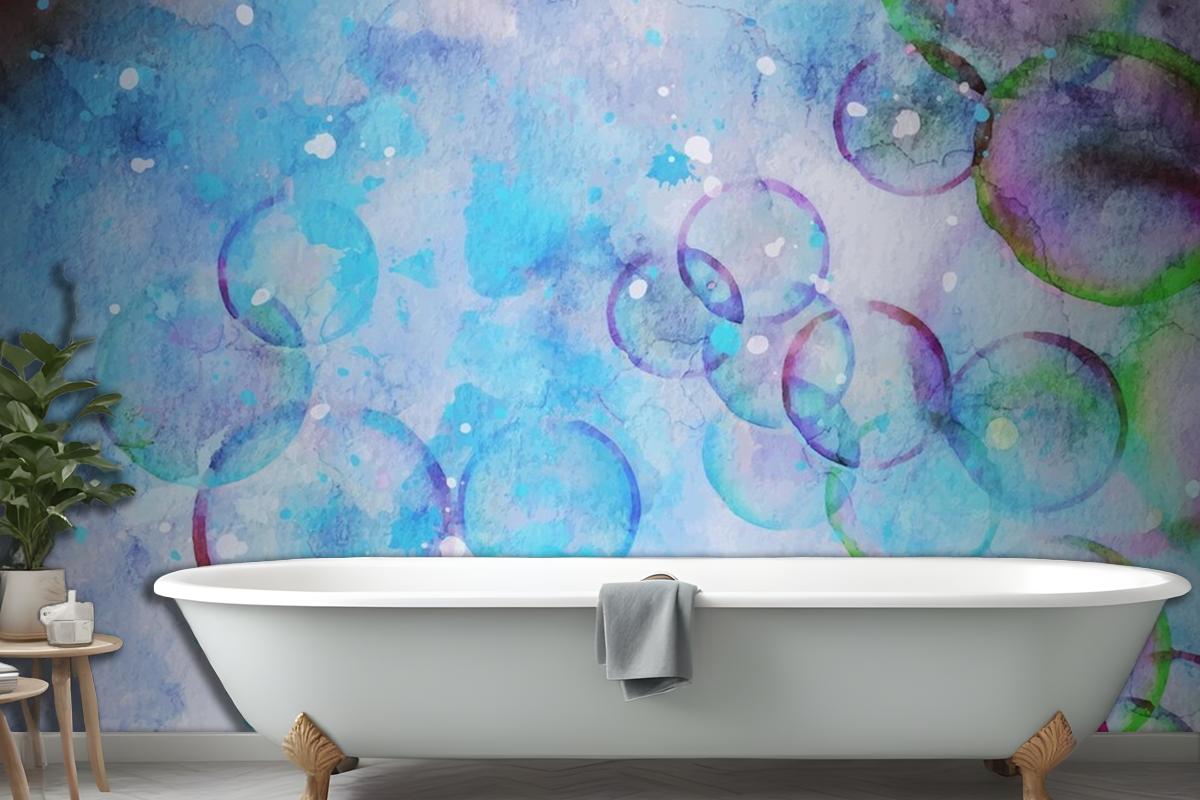 Bubble Watercolor Artwork Wallpaper Mural