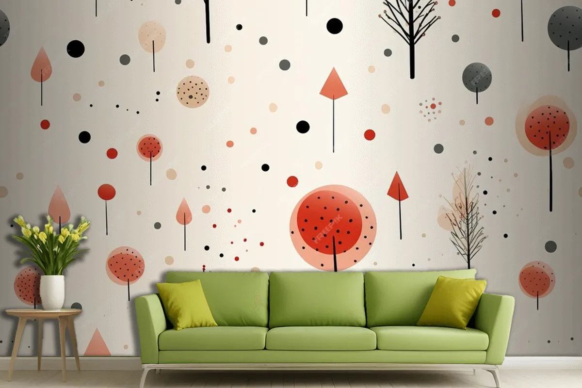 Floral Pattern Design Printing Textile Living Room Wallpaper Mural