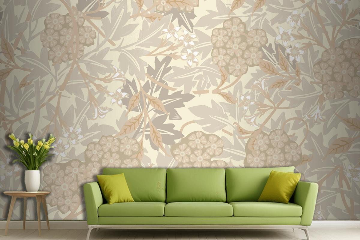 Floral Pattern Design Wallpaper Mural