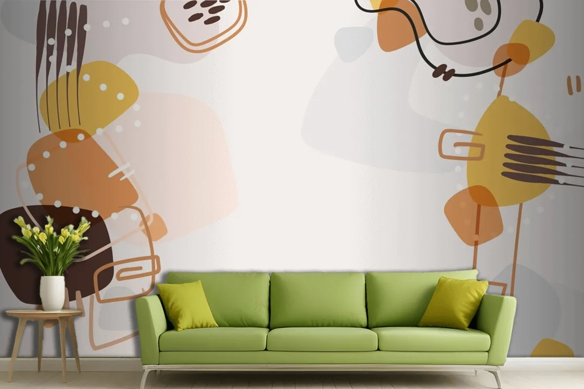 Hand Drawn Abstract Doodle Background Wallpaper Mural