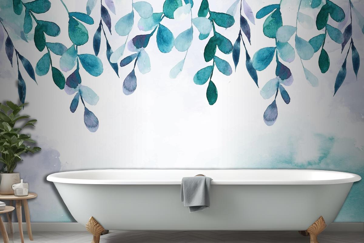 Hand Painted Watercolor Nature Background Wallpaper Mural