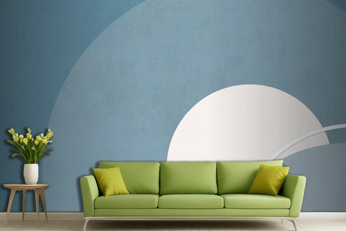 Retro Color Moon Landscape Minimalist Vintage Poster Style Living Room Wallpaper Mural