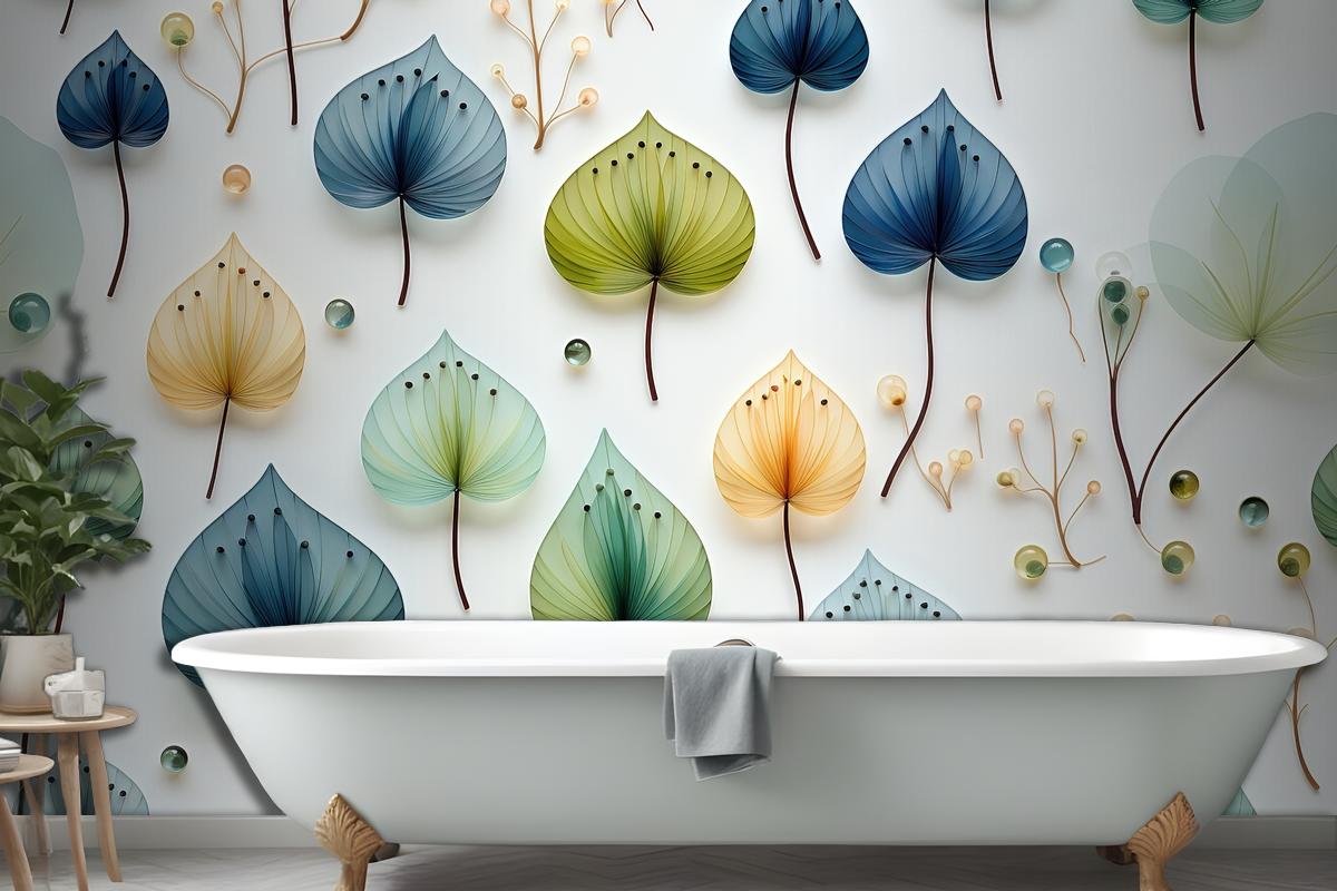 Seamless Floral Pattern Colorful Flower Pattern Bathroom Wallpaper Mural