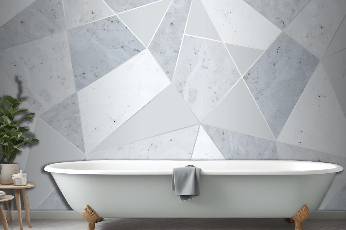 Simple Gray Triangular Background Wallpaper Mural