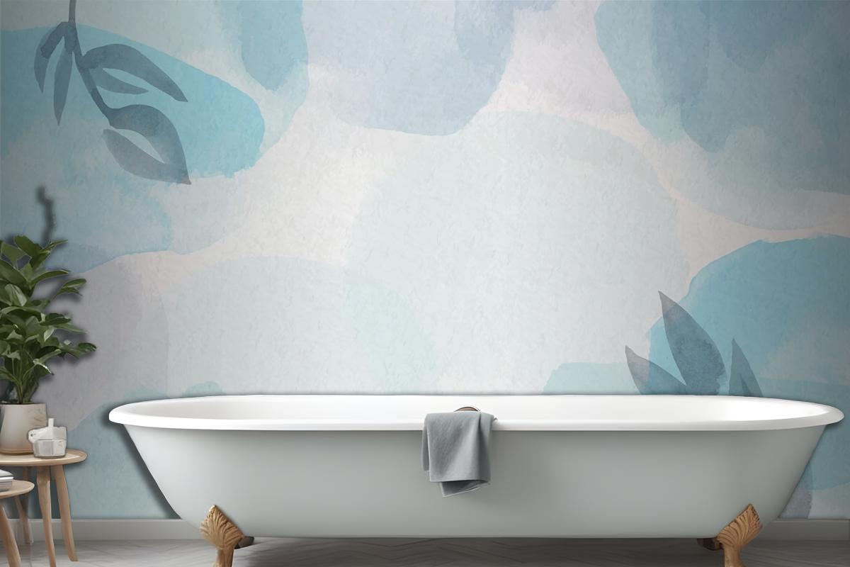 Watercolor Abstract Bathroom Wallpaper Mural