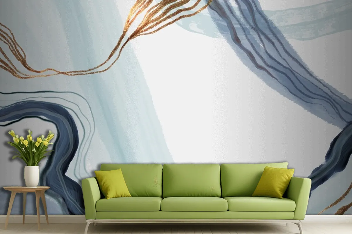 Watercolor Alcohol Ink Background Living Room Wallpaper Mural