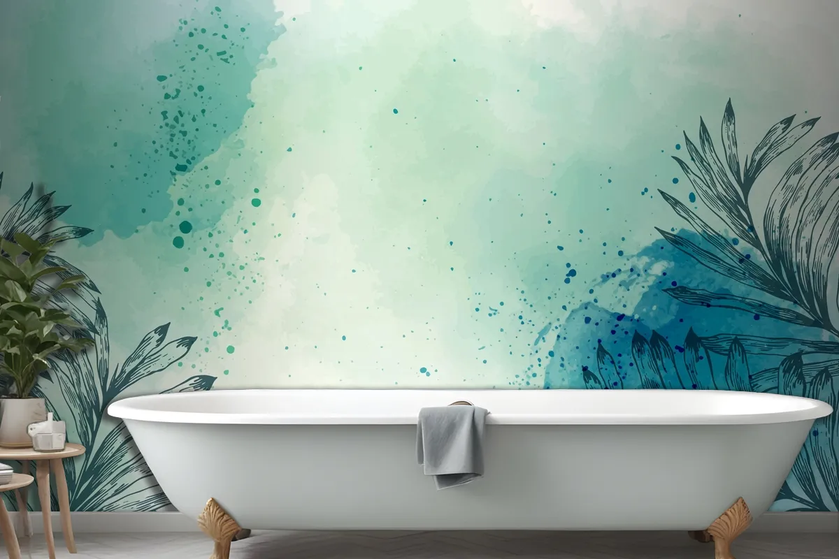 Watercolor Hand Drawn Wallpaper Mural