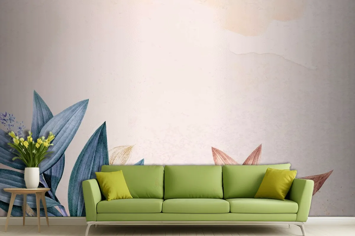 Wildflower Background Aesthetic Border Living Room Wallpaper Mural