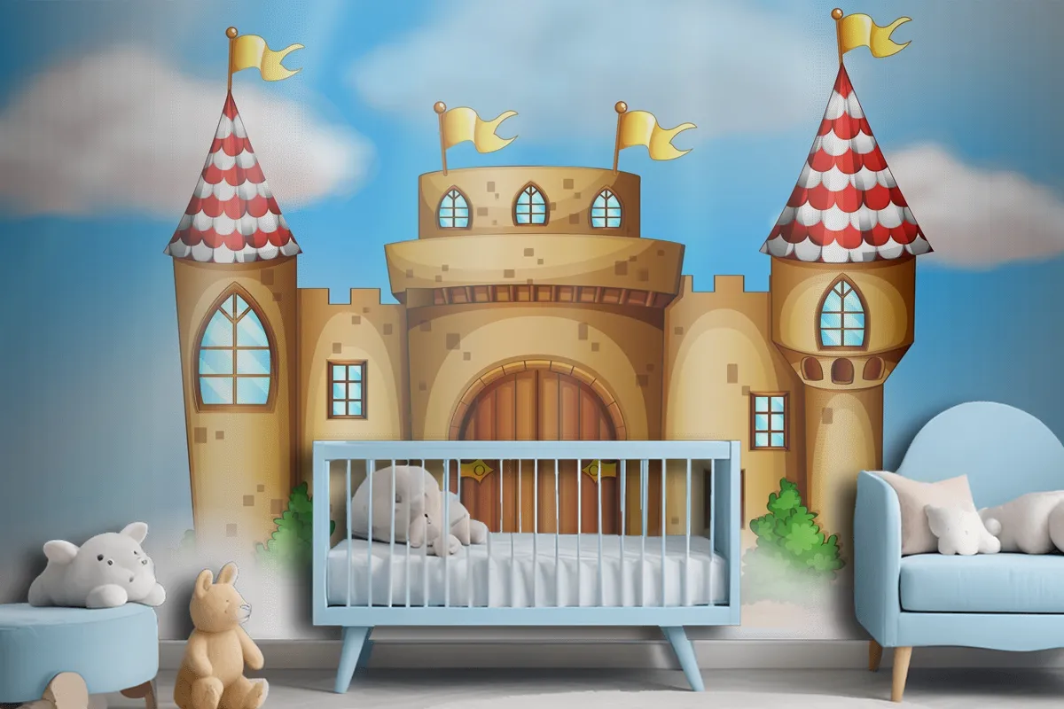 A Fairy Tale Castle On Sky Wallpaper Murals