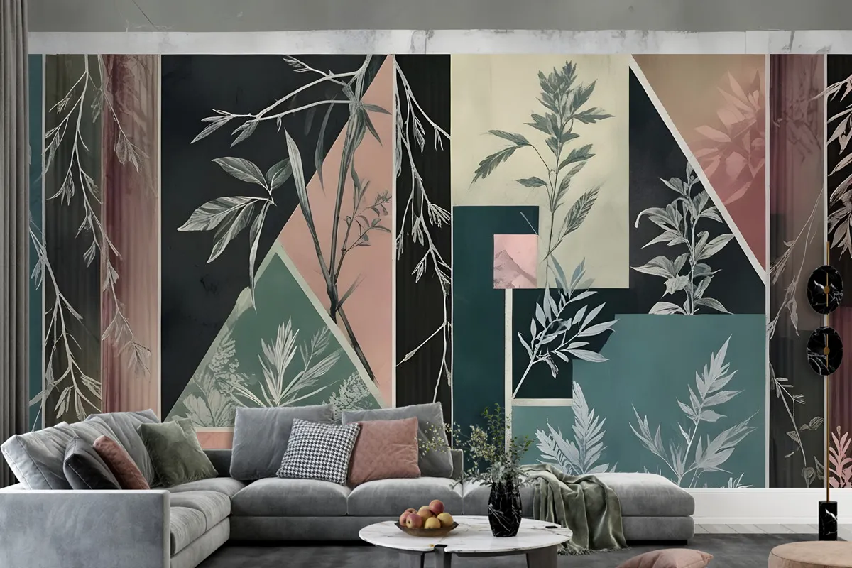 Abstract Floral Art Wallpaper Mural