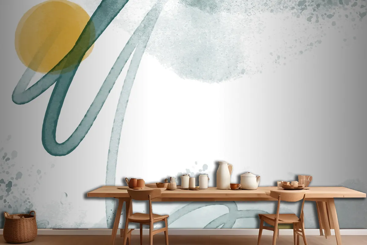 Abstract Watercolor Background Kitchen Wallpaper Mural