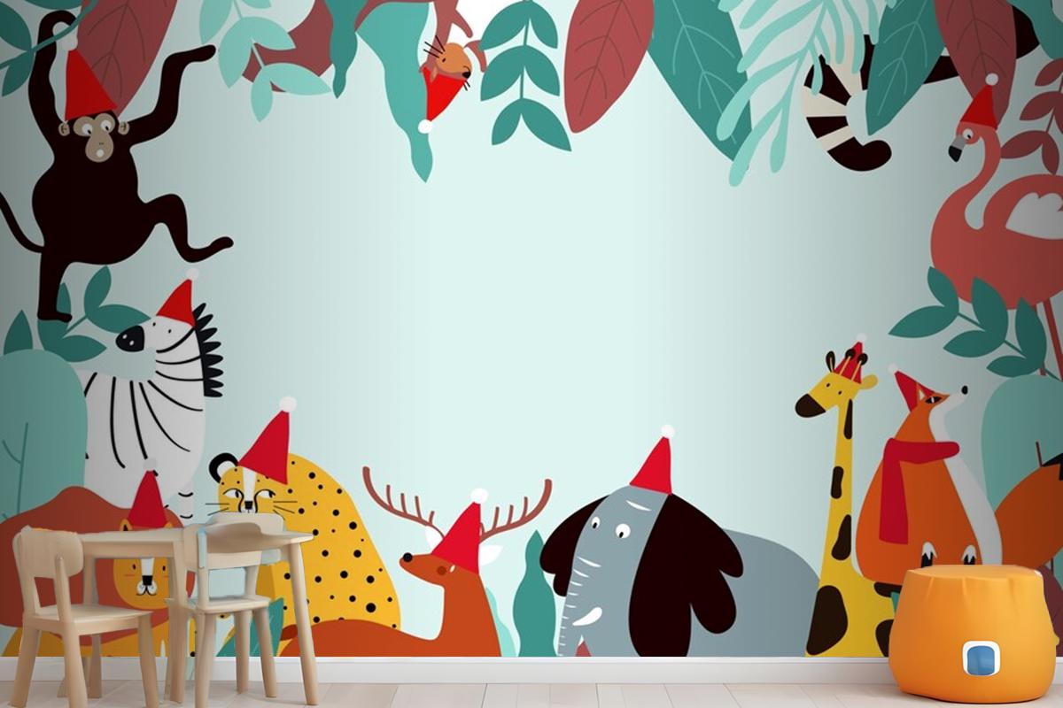 Animals Theme Template Wallpaper Mural