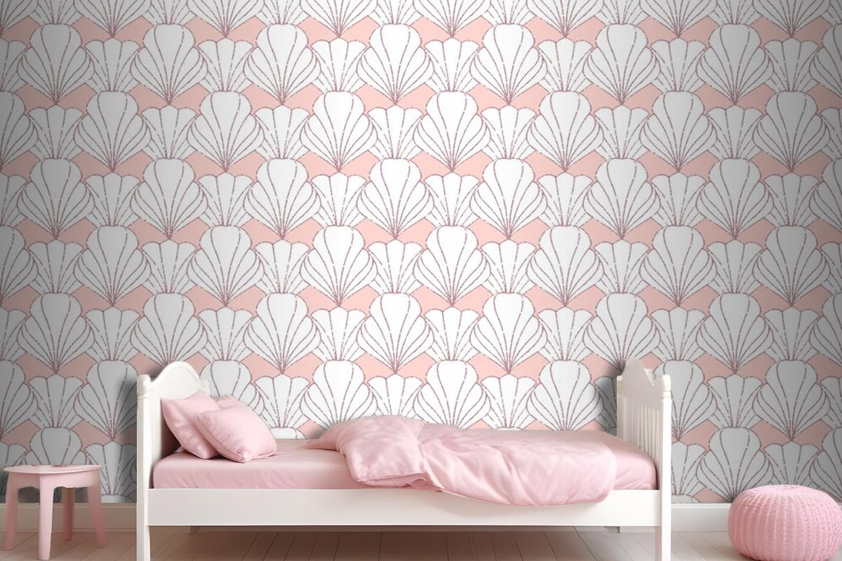 Art Deco Rose Gold Seamless Pattern Wallpaper Mural