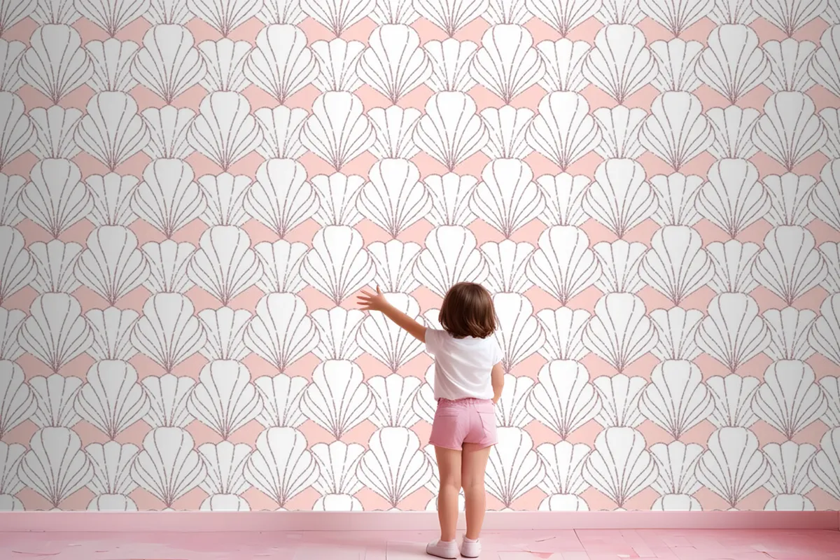 Art Deco Rose Gold Seamless Pattern Wallpaper Mural